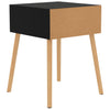 Stella Homewares Bedside Cabinets 2 pcs Black 40x40x56 cm Engineered Wood