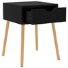 Stella Homewares Bedside Cabinets 2 pcs Black 40x40x56 cm Engineered Wood