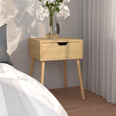 Stella Homewares Bedside Cabinet Sonoma Oak 40x40x56 cm Engineered Wood