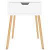 Stella Homewares Bedside Cabinet High Gloss White 40x40x56 cm Engineered Wood