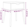 Stella Homewares Bedside Cabinet High Gloss White 40x40x56 cm Engineered Wood