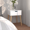 Stella Homewares Bedside Cabinet High Gloss White 40x40x56 cm Engineered Wood