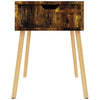 Stella Homewares Bedside Cabinet Smoked Oak 40x40x56 cm Engineered Wood