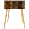 Stella Homewares Bedside Cabinet Smoked Oak 40x40x56 cm Engineered Wood