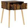 Stella Homewares Bedside Cabinet Smoked Oak 40x40x56 cm Engineered Wood