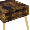 Stella Homewares Bedside Cabinet Smoked Oak 40x40x56 cm Engineered Wood