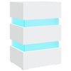 Stella Homewares LED Bedside Cabinet White 45x35x67 cm Engineered Wood