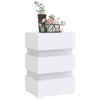 Stella Homewares LED Bedside Cabinet White 45x35x67 cm Engineered Wood