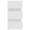 Stella Homewares LED Bedside Cabinet White 45x35x67 cm Engineered Wood