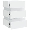 Stella Homewares LED Bedside Cabinet White 45x35x67 cm Engineered Wood