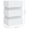 Stella Homewares LED Bedside Cabinet White 45x35x67 cm Engineered Wood