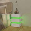 Stella Homewares LED Bedside Cabinet White 45x35x67 cm Engineered Wood