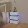 Stella Homewares LED Bedside Cabinet White 45x35x67 cm Engineered Wood