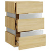 Stella Homewares LED Bedside Cabinet Sonoma Oak 45x35x67 cm Engineered Wood