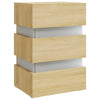 Stella Homewares LED Bedside Cabinet Sonoma Oak 45x35x67 cm Engineered Wood
