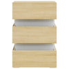 Stella Homewares LED Bedside Cabinet Sonoma Oak 45x35x67 cm Engineered Wood