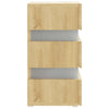 Stella Homewares LED Bedside Cabinet Sonoma Oak 45x35x67 cm Engineered Wood