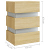 Stella Homewares LED Bedside Cabinet Sonoma Oak 45x35x67 cm Engineered Wood