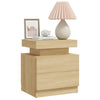 Stella Homewares Bedside Cabinet Sonoma Oak 45x35x52 cm Engineered Wood