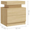 Stella Homewares Bedside Cabinet Sonoma Oak 45x35x52 cm Engineered Wood