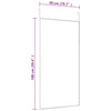 Stella Homewares Door Mirror Black 50x100 cm Glass and Aluminium