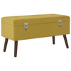 Stella Homewares Bench with Storage Compartment Mustard Yellow 80 cm Velvet