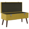 Stella Homewares Bench with Storage Compartment Mustard Yellow 80 cm Velvet