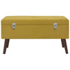 Stella Homewares Bench with Storage Compartment Mustard Yellow 80 cm Velvet