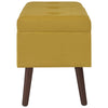 Stella Homewares Bench with Storage Compartment Mustard Yellow 80 cm Velvet