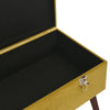 Stella Homewares Bench with Storage Compartment Mustard Yellow 80 cm Velvet