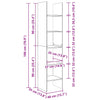 Stella Homewares Book Cabinet White 40x35x180 cm Engineered Wood