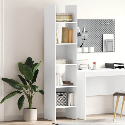 Stella Homewares Book Cabinet White 40x35x180 cm Engineered Wood