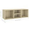 Stella Homewares Shoe Storage Bench Sonoma Oak 105x35x35 cm Engineered Wood