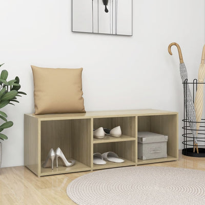 Stella Homewares Shoe Storage Bench Sonoma Oak 105x35x35 cm Engineered Wood