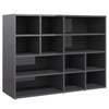 Stella Homewares Side Cabinet High Gloss Grey 97x32x72 cm Engineered Wood