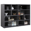 Stella Homewares Side Cabinet High Gloss Grey 97x32x72 cm Engineered Wood