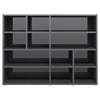 Stella Homewares Side Cabinet High Gloss Grey 97x32x72 cm Engineered Wood