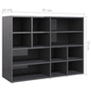 Stella Homewares Side Cabinet High Gloss Grey 97x32x72 cm Engineered Wood