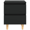 Stella Homewares Bed Cabinets with Solid Pinewood Legs 2 pcs Black 40x35x50 cm