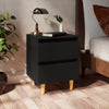 Stella Homewares Bed Cabinets with Solid Pinewood Legs 2 pcs Black 40x35x50 cm