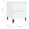 Stella Homewares Bed Cabinets 2 pcs White 40x35x50 cm Engineered Wood