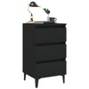 Stella Homewares Bed Cabinet with Metal Legs Black 40x35x69 cm
