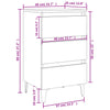 Stella Homewares Bed Cabinet with Metal Legs Black 40x35x69 cm