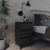 Stella Homewares Bed Cabinet with Metal Legs Black 40x35x69 cm