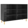 Stella Homewares Sideboard High Gloss Black 103.5x35x70 cm Engineered Wood