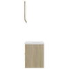 Stella Homewares Bathroom Furniture Set White and Sonoma Oak Engineered Wood
