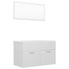 Stella Homewares Bathroom Furniture Set High Gloss White Engineered Wood