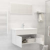 Stella Homewares Bathroom Furniture Set High Gloss White Engineered Wood