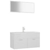Stella Homewares Bathroom Furniture Set High Gloss White Engineered Wood