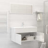 Stella Homewares Bathroom Furniture Set High Gloss White Engineered Wood